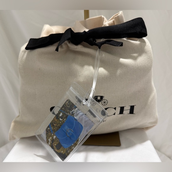 Coach SoHo Flap Bag in Mist Blue Suede and Silver Hardware - Picture 13 of 13